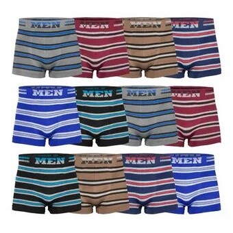 Kit 12/10/9/6/5/3 Cuecas Boxer Microfibra Adulto Sem Costura Tamanho Adulto P/M e G/GG