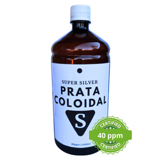 Prata Coloidal 40ppm 1 Litro Água de Prata Coloidal Super em Oferta na Shopee