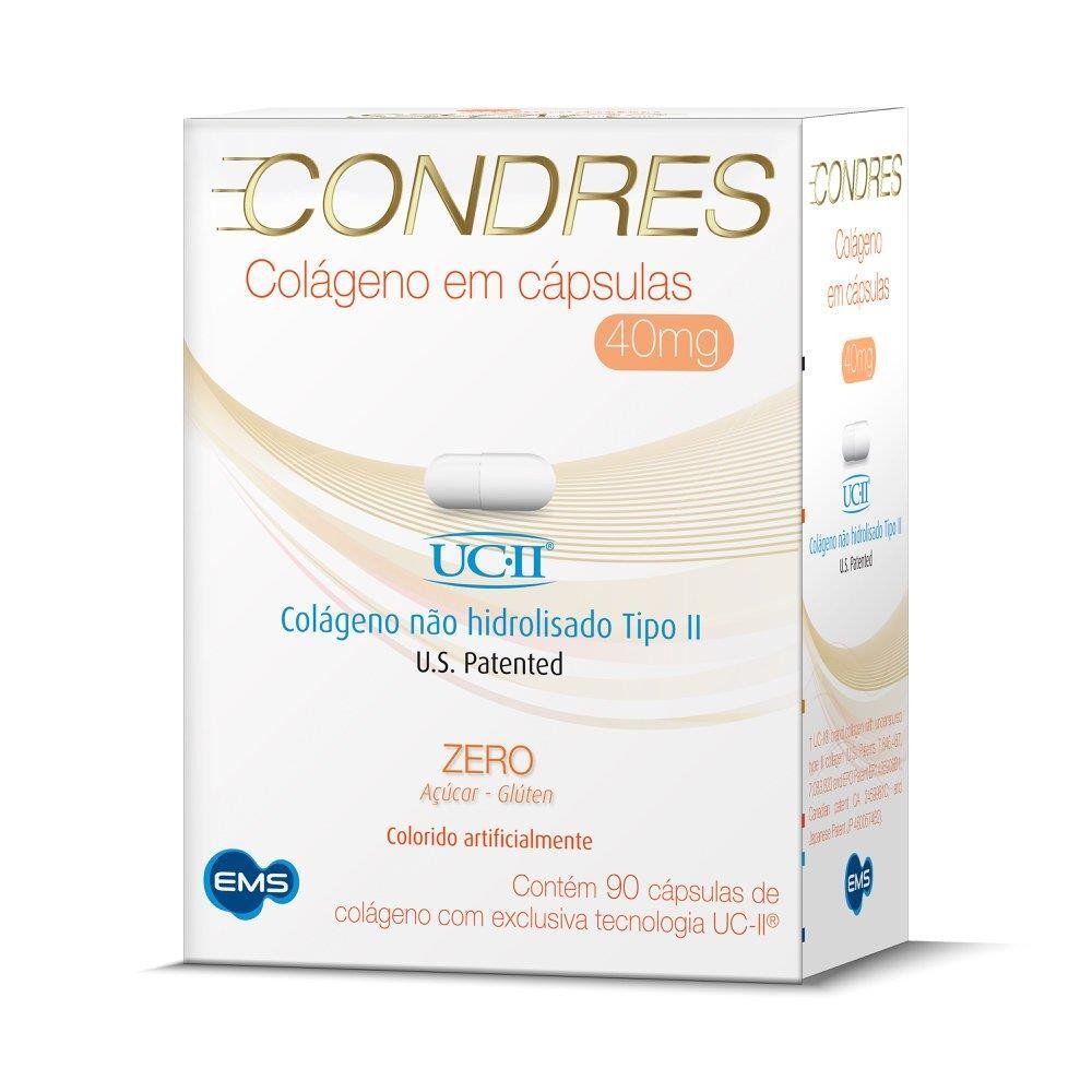 CONDRES COLÁGENO 40MG COM 90 CÁPSULAS - Health