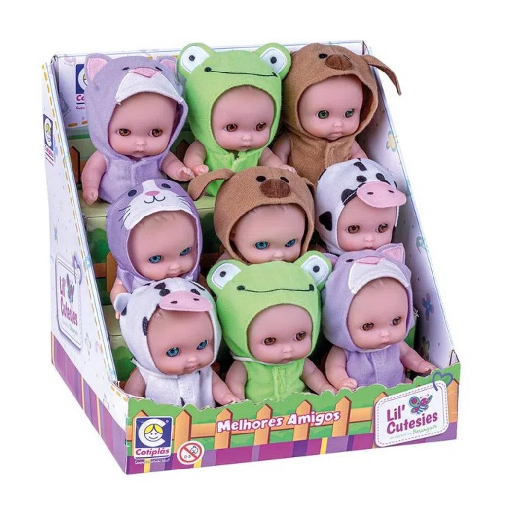 1x Brinquedo Boneca Sortida Lil Cutesies Melhores Amigos 15cm em Plástico Vinil Cotiplas - 2554 em Oferta na Shopee