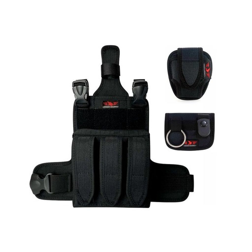 Bornal De Perna C/ Porta Faca + Porta Algemas + Porta Tonfa