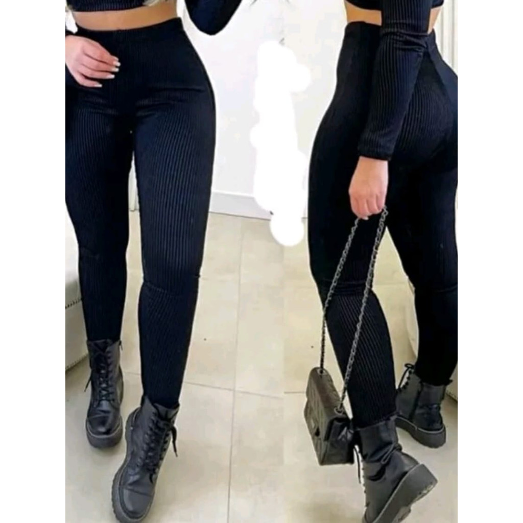 Calça Canelada 3d tecido grosso encorpado zero transparencia.Tamanhos P.M.G.GG. em Oferta na Shopee