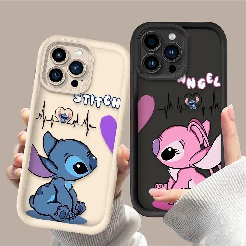 Invólucro Para IPhone 14 Plus 13 12 11 Pro Max Mini 5 5S 6 7 8 6s SE 2 3 X XS XSMAX XR Dos Desenhos Animados Disney Ponto Casal Bonito Caso De Telefone em Oferta na Shopee