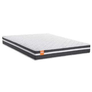 Colchão Casal Queen Molas Qatar 158x198x22cm Branco / Preto - Suporta até 200 kg Por Pessoa em Oferta na Shopee
