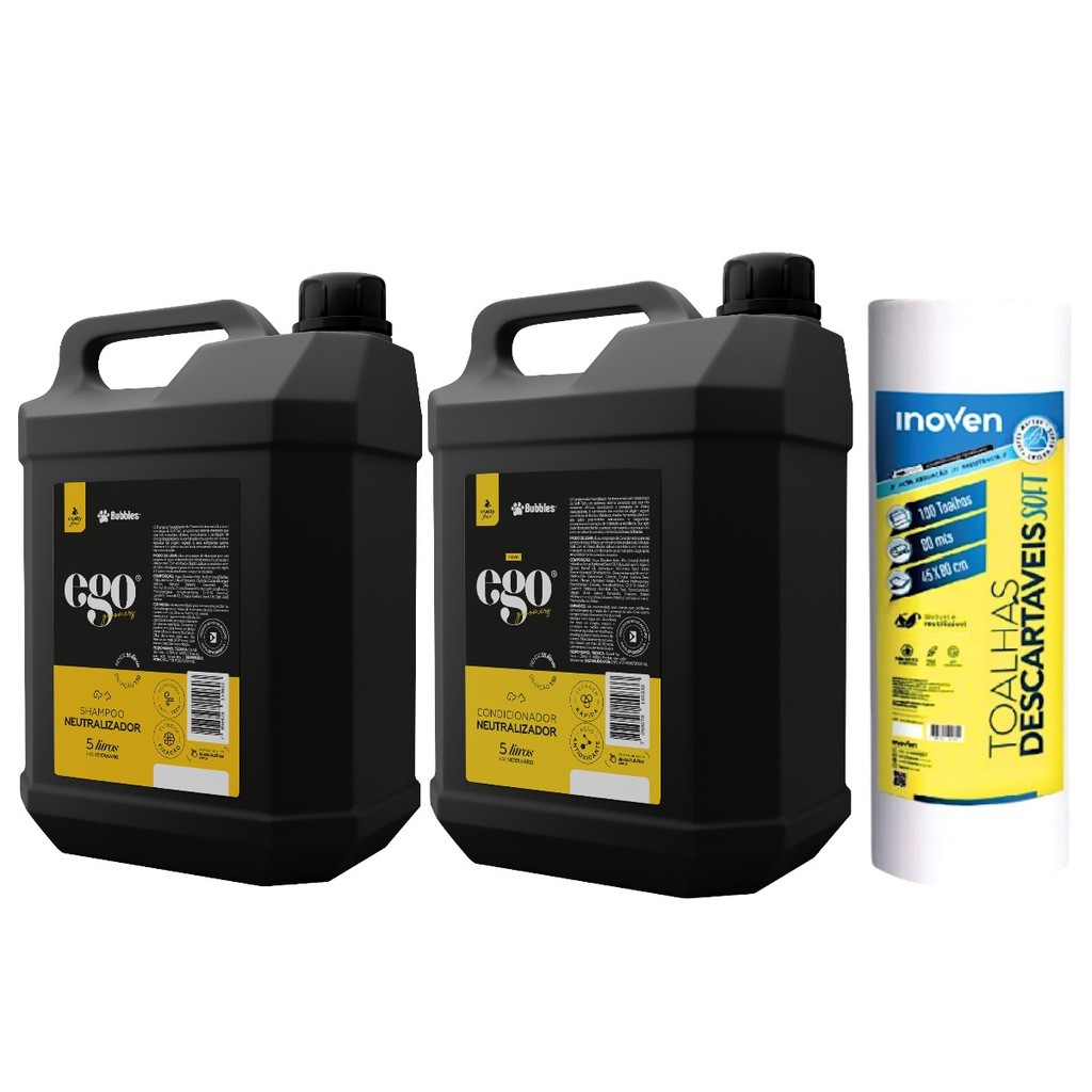 Kit shampoo neutralizador Pet toalha descartável Pet shop