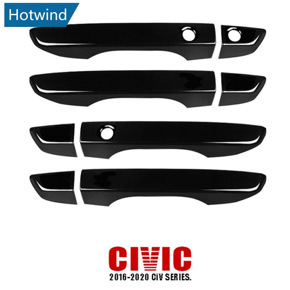 HW 4 Pçs/Set Maçaneta Da Porta Do Carro Capa Protetora Decoração Modificação Para Ford Honda Civic 10th 2016-2019 Direção Esquerda D4Y5 em Oferta na Shopee