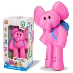Boneco Pocoyo Elly Elefante Rosa Em Vinil Brinquedo Cardoso