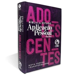 Bíblia de Estudo Aplicação Pessoal para Adolescentes | NVT | Média Rosa | Capa Dura