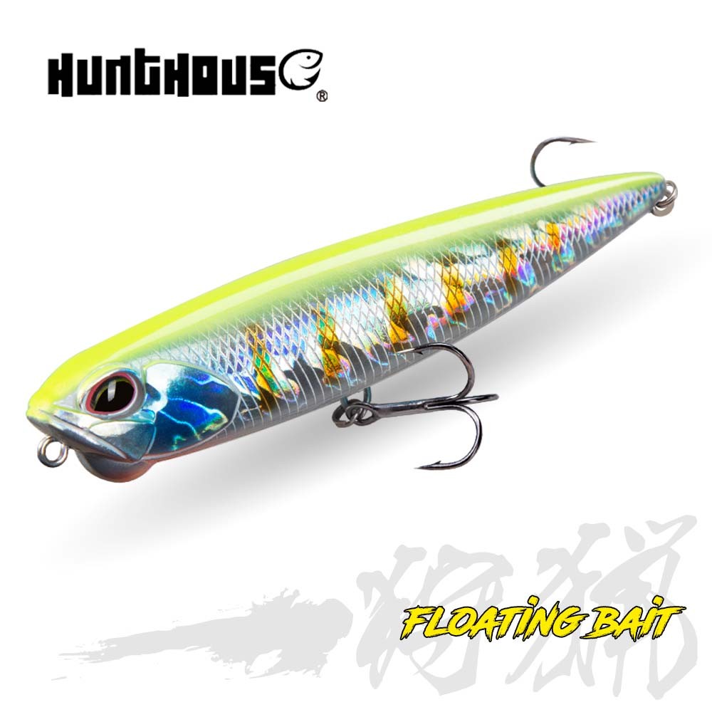 Hunthouse REALIS Lápis 65 Flutuante Stickbait Isca De Pesca 65/100mm 5.5/14.5g WTD Ação Com Som Artificial 2020 Equipamento