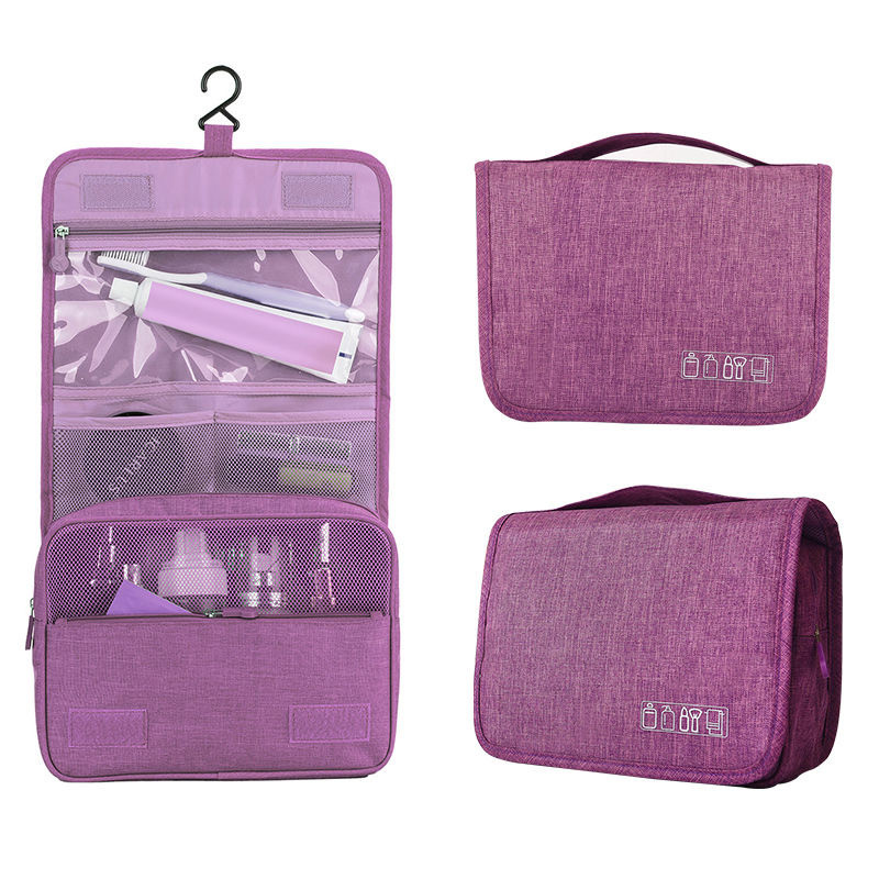 Imagem Necessaire Organizadora Bolsa Portatil Feminina Com Gancho Dobrável Mala Higiene Pessoal Maquiagens