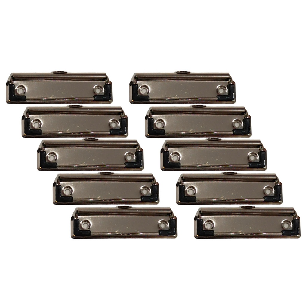 Clips / Presilha para Pranchetas - Porta Bloco - Prata 100mm - 10 unidades em Oferta na Shopee