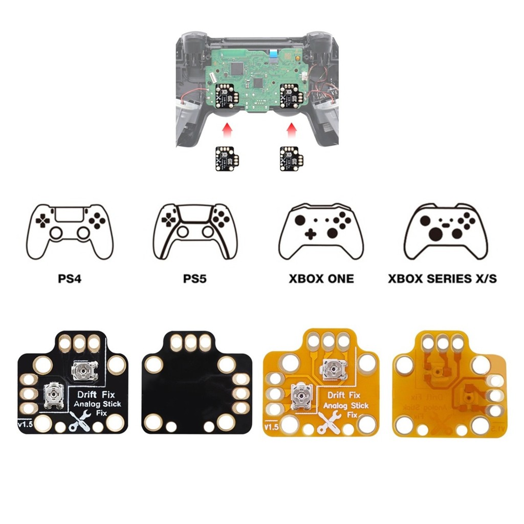Kit 2 Placas Ajuste Analógico Drift Fix Para Ps4 Ps5 Xbox Series One Switch PRO em Oferta na Shopee