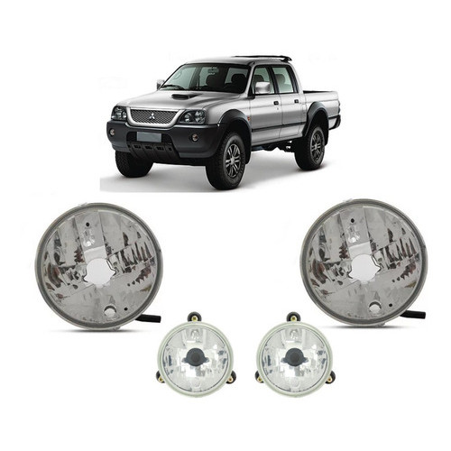 Kit Farol L200 Sport Outdoor Savana Pajero 2004 A 2012 4 Pçs em Oferta na Shopee