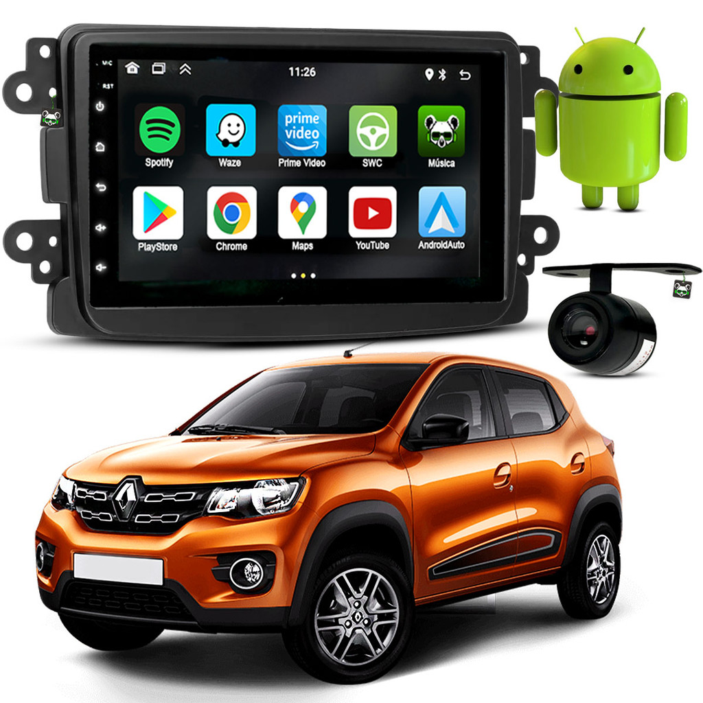 Kit Central Multimidia Android 7 Pol Kwid 2011 12 13 14 2015 2016 2017 2018 2019 2020 em Oferta na Shopee