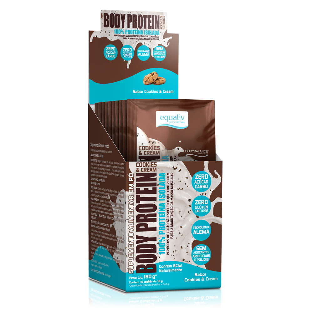 Body  Protein Cookies - 10 Sachês Equaliv