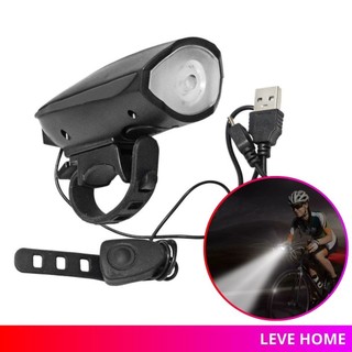 Lanterna Farol Bike Bicicleta Led Buzina Recarregável Usb 250 Lumens R-52