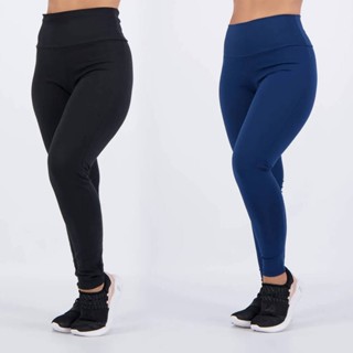 Kit de 2 Calças Legging Costa Rica Feminina Preta e Marinho em Oferta na Shopee