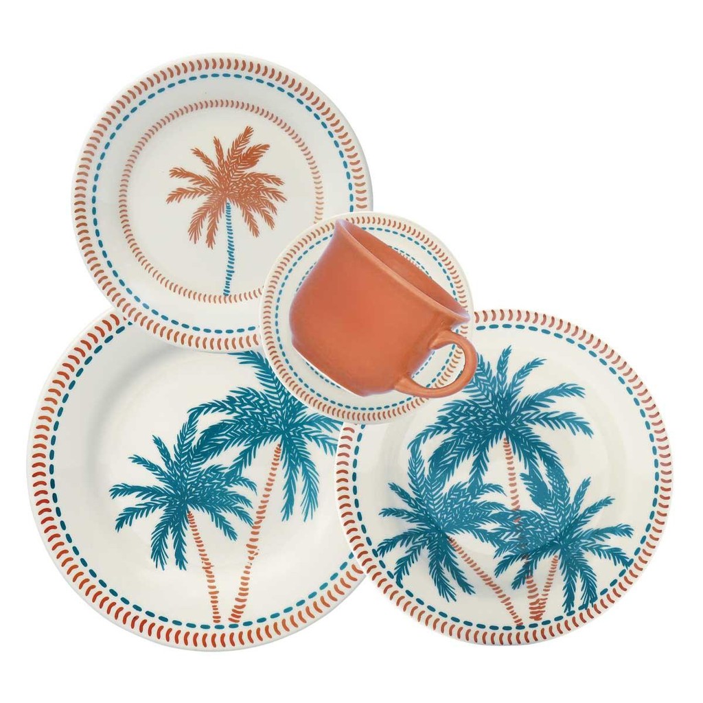 Aparelho de Jantar Chá 20 peças Donna Caribe - Home & Living