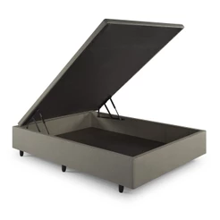Base Box Baú Viúva 120x203x42 cm Linho Bege