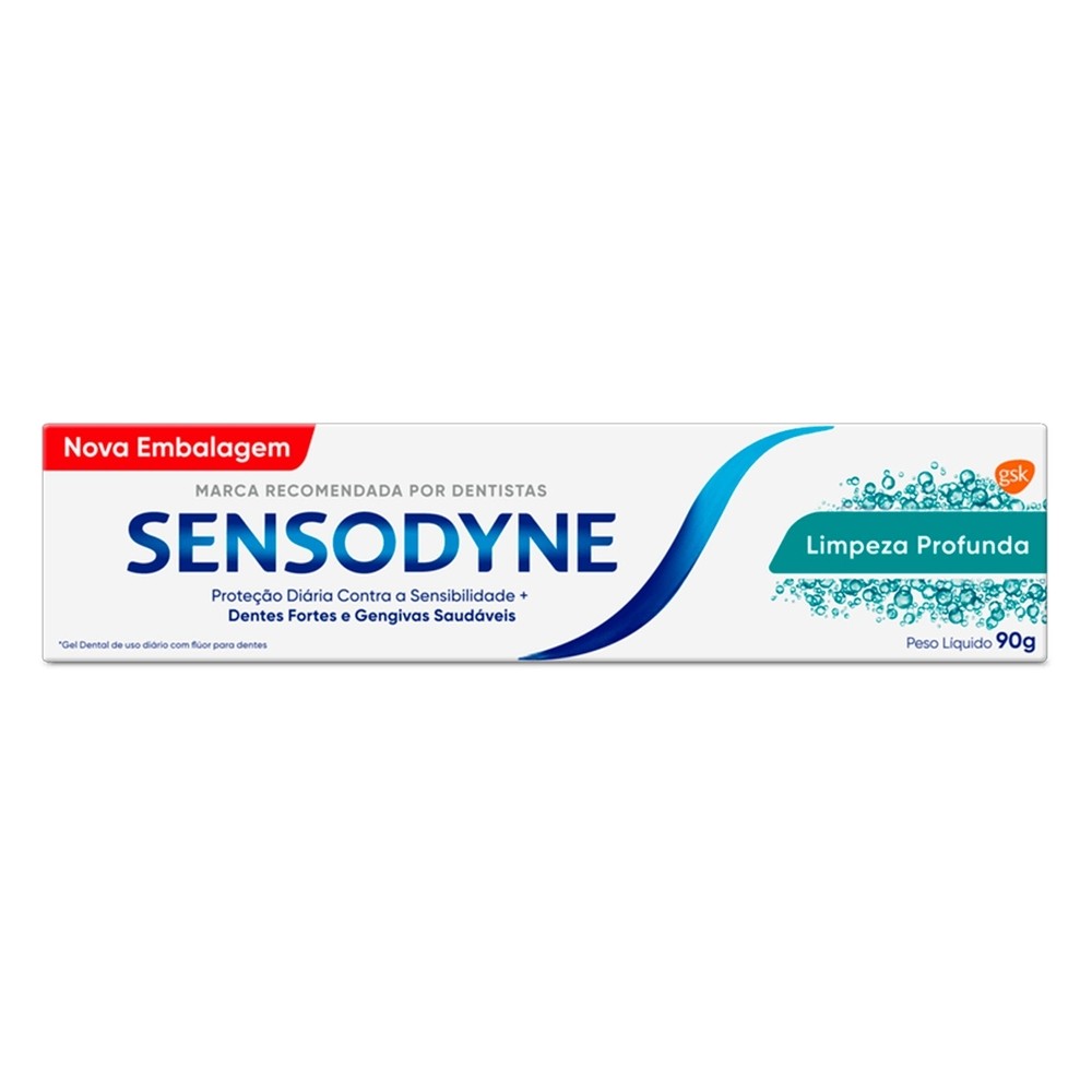 Creme Dental Sensodyne Limpeza Profunda 90g em Oferta na Shopee