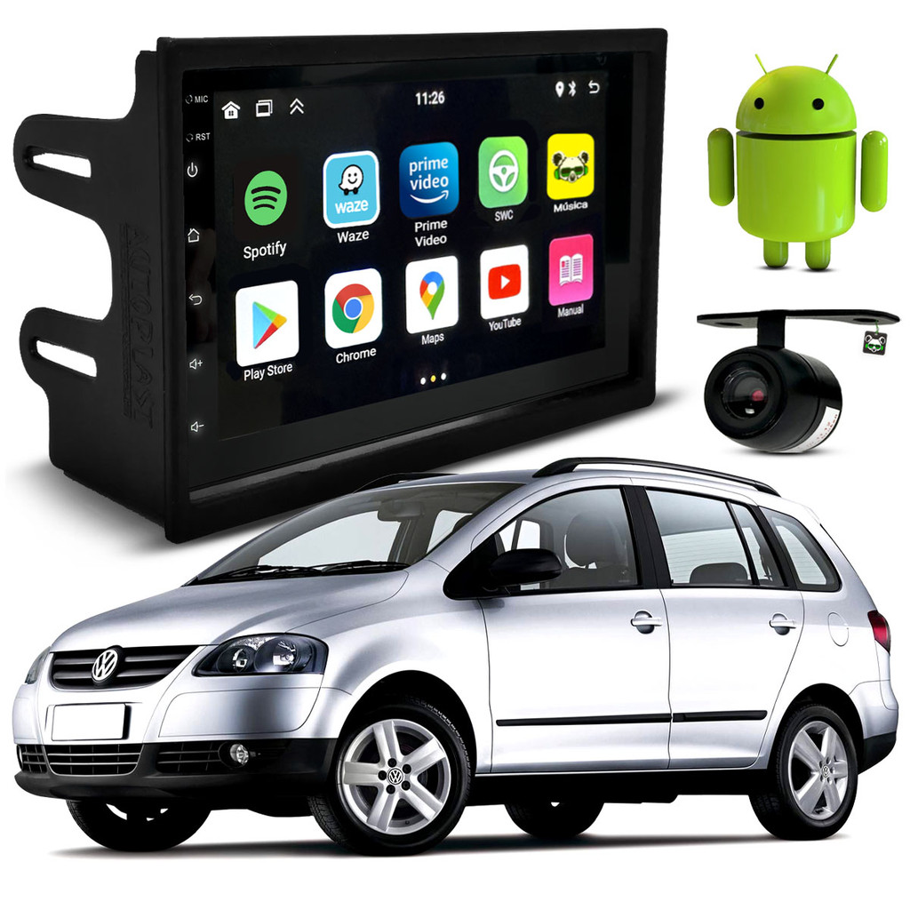 Kit Central Multimidia Android 7 Pol Spacefox 2010 2011 2012 2013 - Spare Parts and Accessories for Vehicles