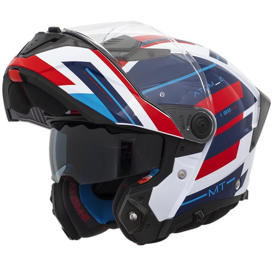 Capacete Articulado MT Atom 2 Robocop Escamoteavel Alkaline
