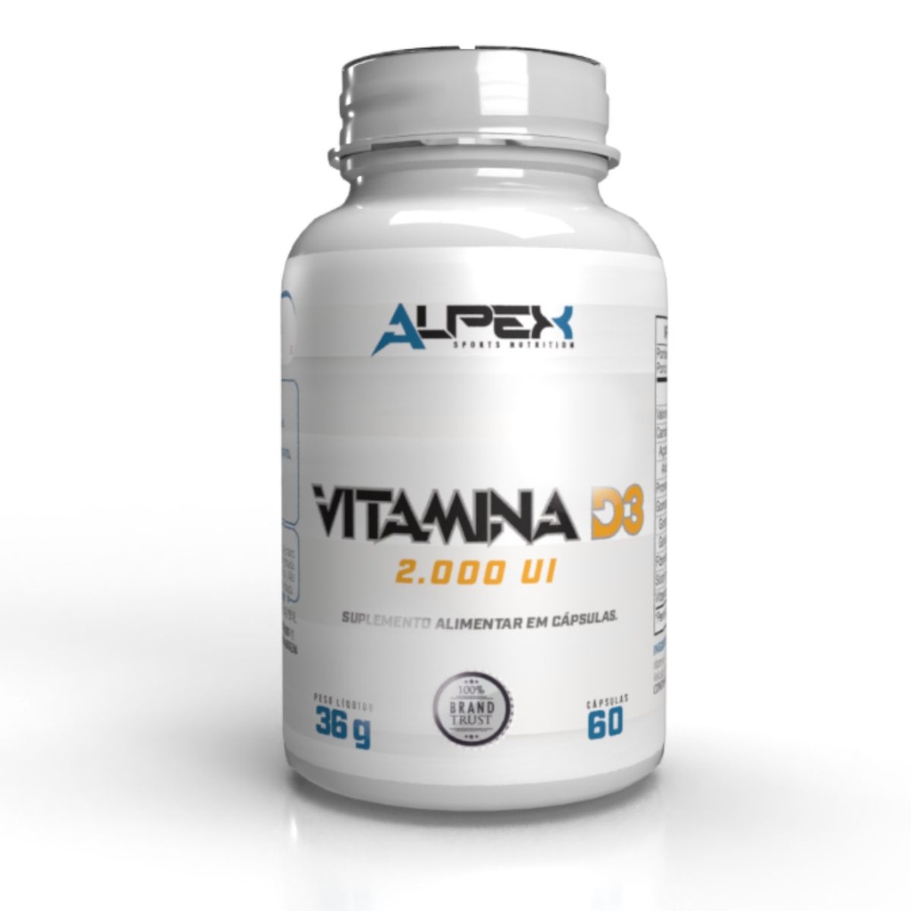 Vitamina D3 2000UI 60 Caps - Alpex Nutrition