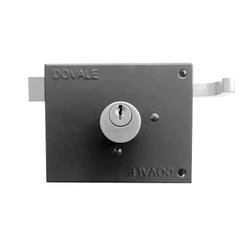 Fechadura Dovale P/ Portão de Sobrepor Preta 100MM