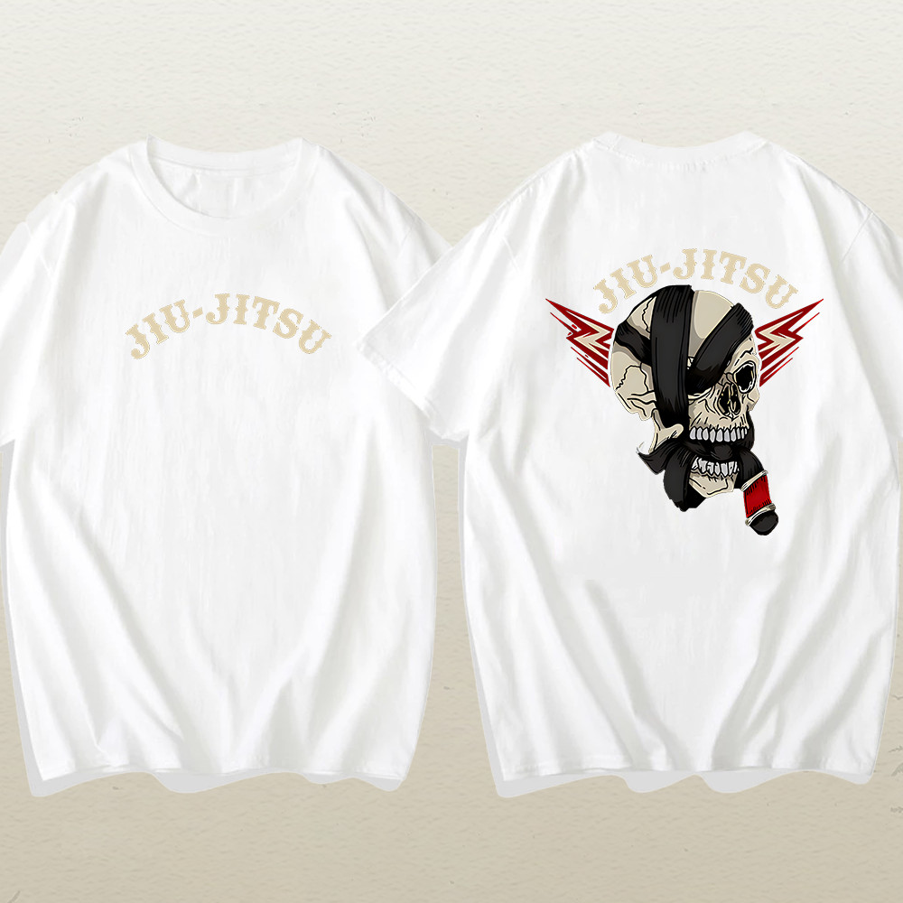 2024 Nova Camisa Oversized Masculino Jiu Jitsu Caveira - Estilo Guerreiro