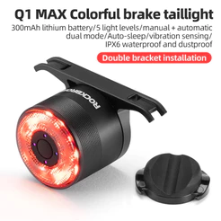 ROCKBROS Luz Traseira De Bicicleta , Sensor De Freio , De Advertência , Mountain Bike , Passeio Noturno , Equipamento De