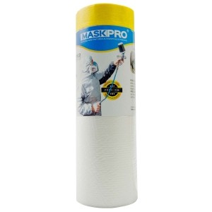 Filme Plastico com Fita Crepe Maskpro para Mascaramento - Med. 1,2m x 20mts - Transparente