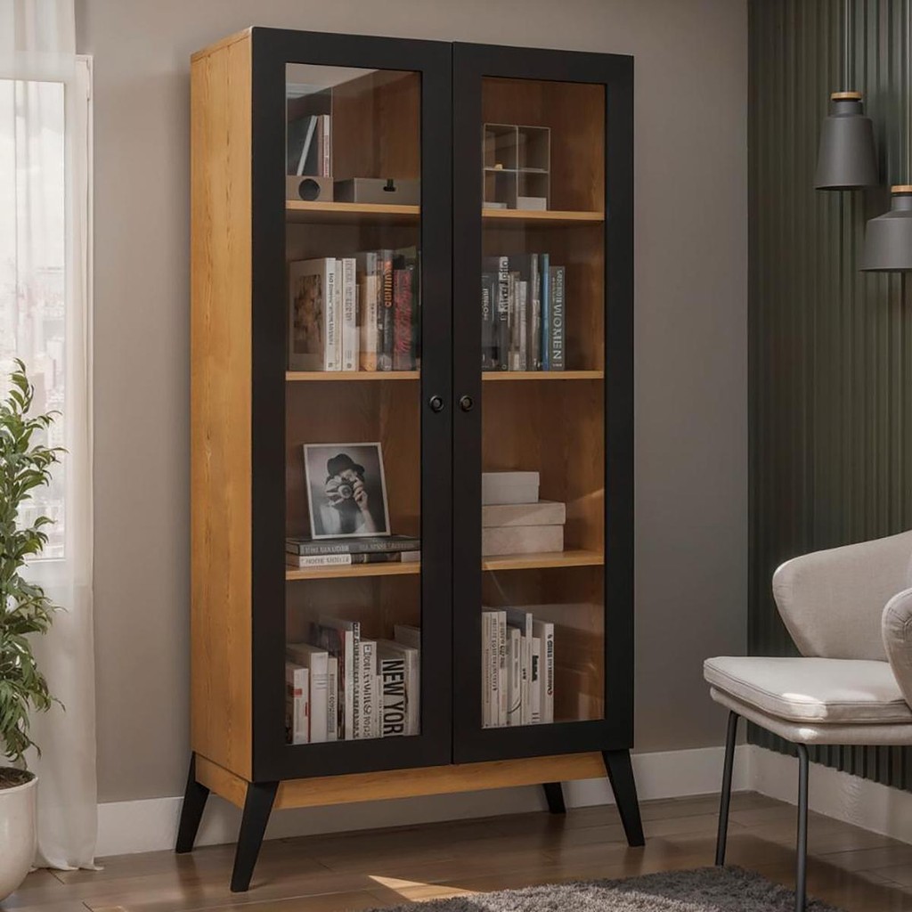 Estante Livros Genialflex Jamaica Pt 2 Portas em Oferta na Shopee