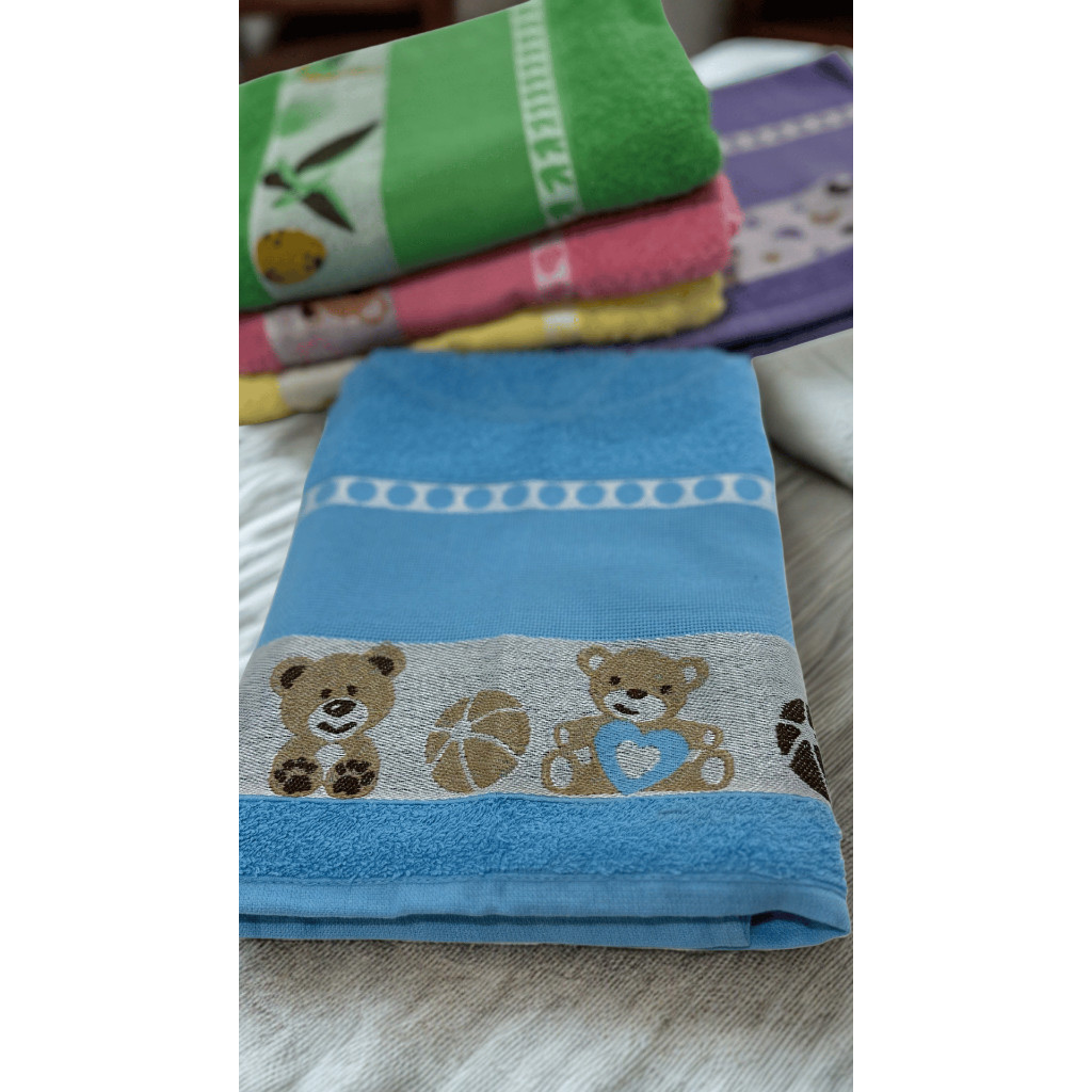 Kit 3 Toalhas de Banho Kids Infantil Para Bordar Ponto Cruz 100% Algodão sv em Oferta na Shopee