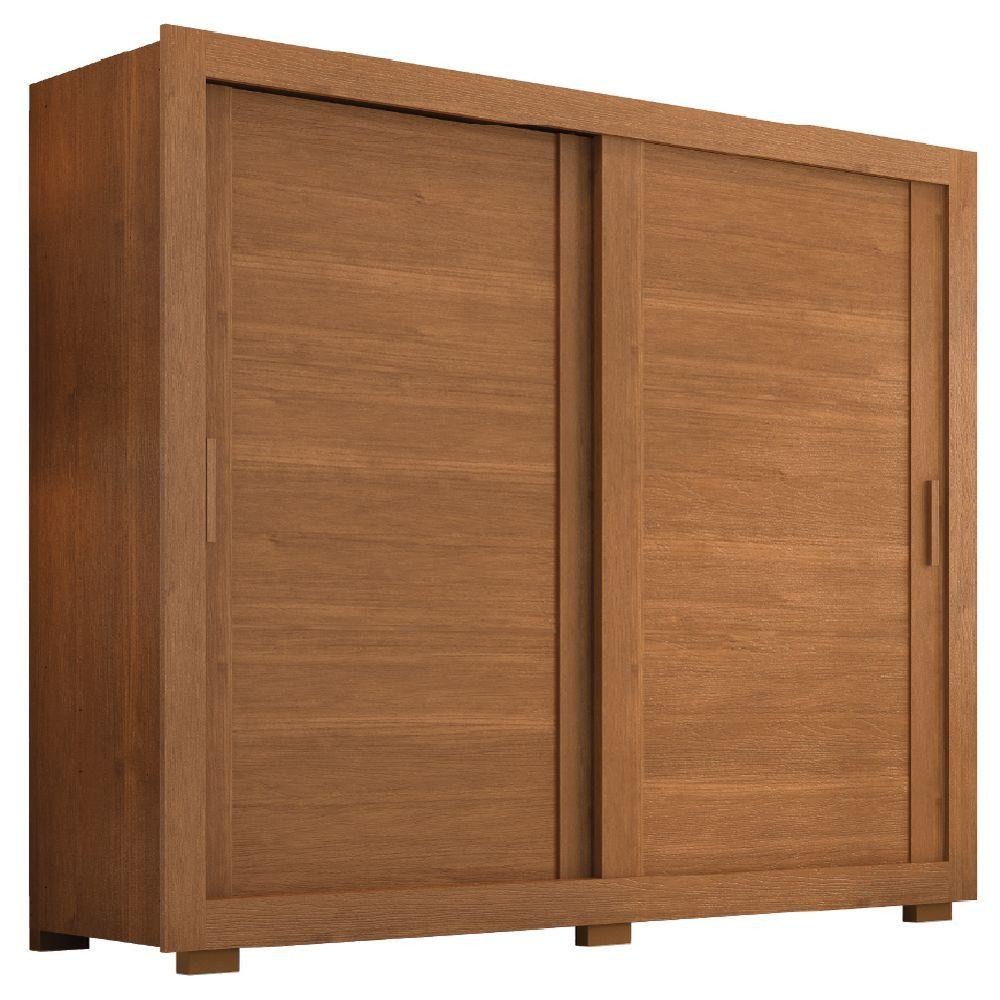 Guarda Roupas Casal 2 Portas De Correr 4 Gavetas Titanium Zanzini Madeirado