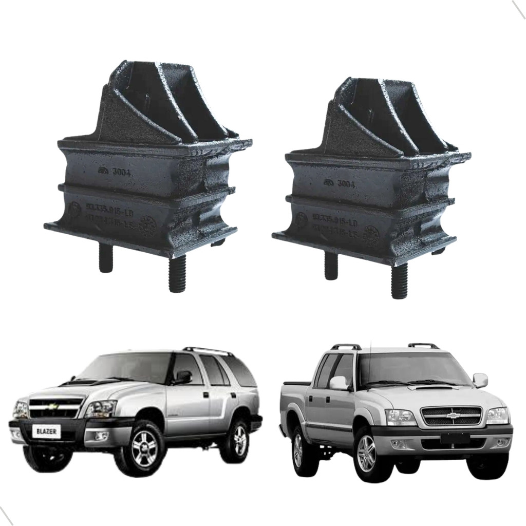 Kit 2 Coxim Do Motor S10 Blazer 2.8 Diesel Mwm 2000 Até 2011