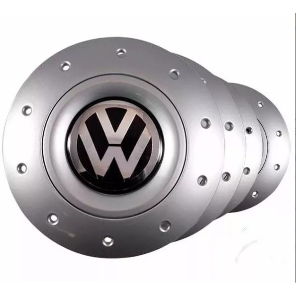 4 Calotas Tampa De Roda Vw Amarok Aro 14/15 4furos Prata