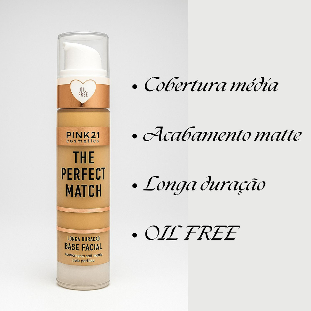 Base Facial Matte The Perfect PINK 21 COSMÉTICOS