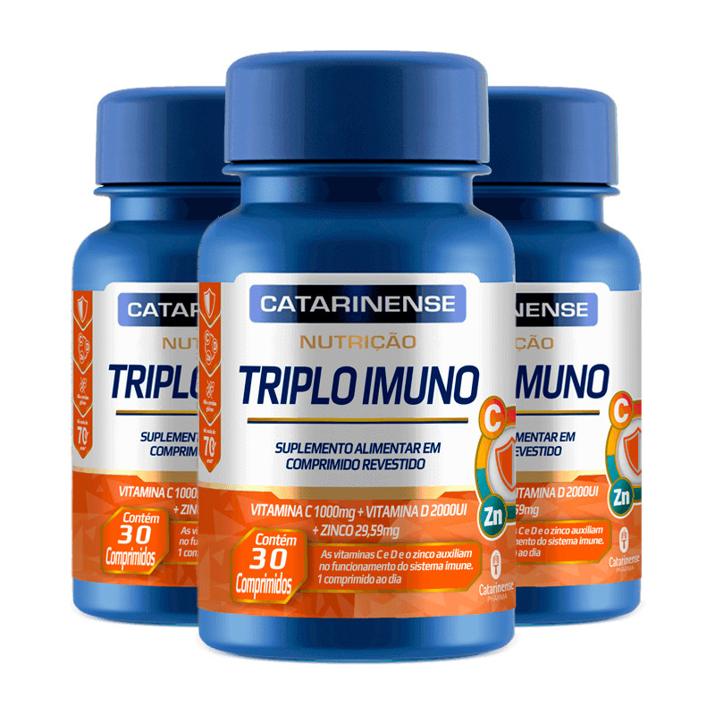 Kit 3 Triplo Imuno Catarinense 30 Comprimidos