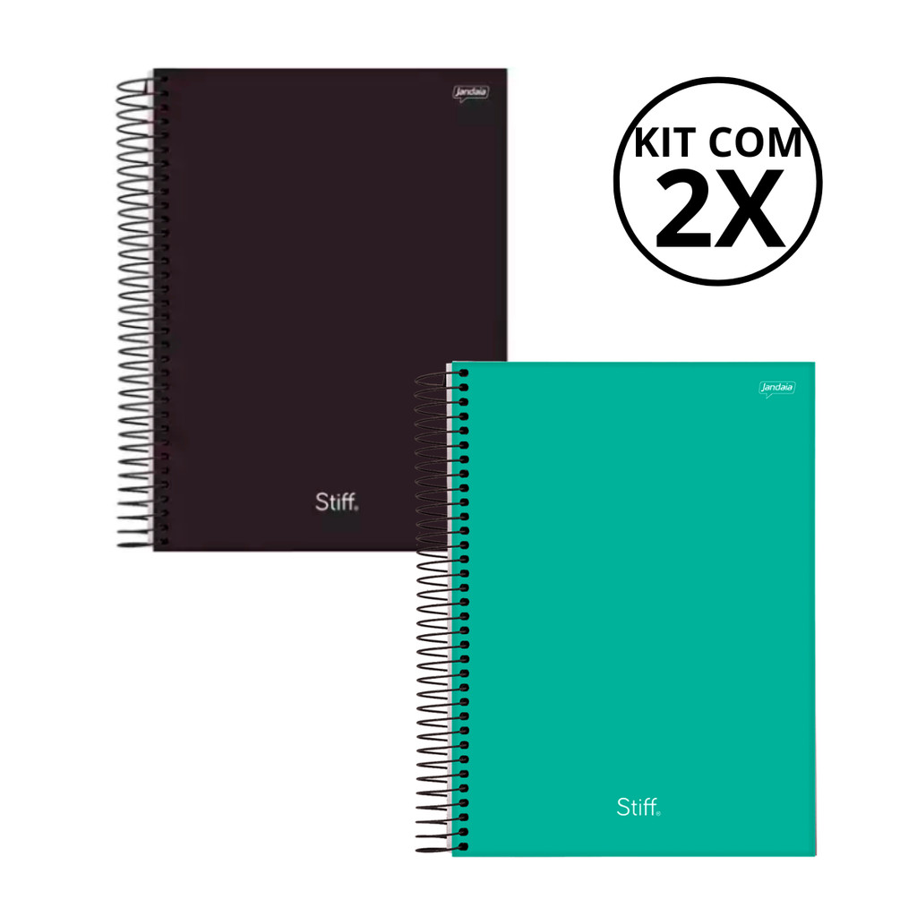 Kit Com 02 Cadernos Universitario 20 Matérias Stiff - Jandaia