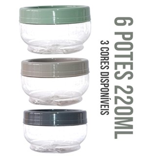 Kit 6 Potes Organizador Gire Trave 220 ml em Oferta na Shopee