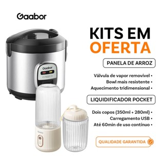 [Venda em conjunto] Gaabor 1L Rice Cooker RC20M + Espremedor de frutas portátil USB de bolso 350 ml + 280 ml FP03T em Oferta na Shopee