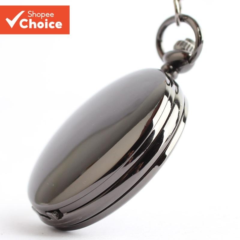 Relógio De Bolso Retrô Clássico (Com Corrente Longa) – Elegante De Liga Polida Design Versátil De Movimento De Quartzo