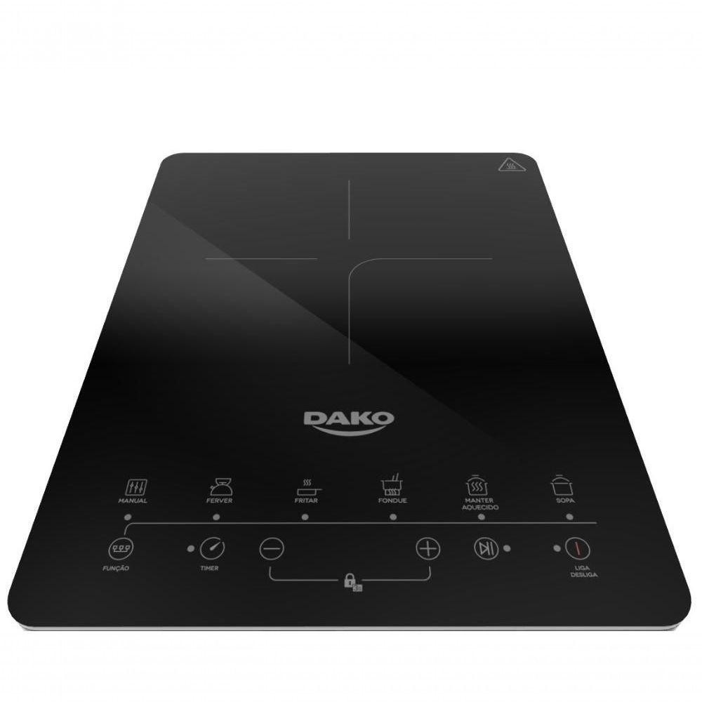 Cooktop De Indução Dako Portátil 1 Boca Preto 220v em Oferta na Shopee