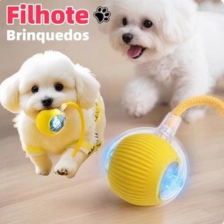 Bola de rolamento automática, brinquedo interativo para filhotes, treinamento elétrico pa…