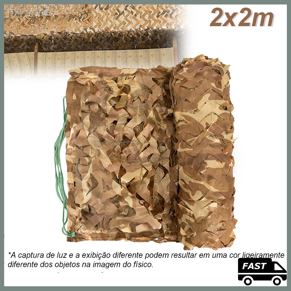 2x2M marrom Floresta Camuflagem Net Jardim Gazebo Malha Decorativa Pátio Cerca Toldo Rede De Somberamento