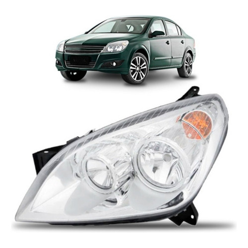 Farol Vectra 2009 A 2012 Manual Cromado Aro Cromado