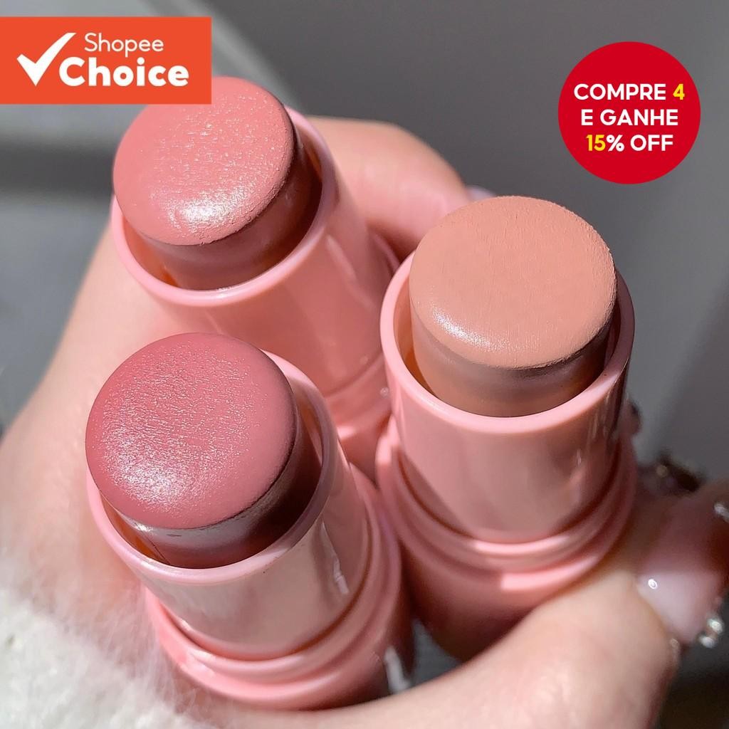 Blush em Bastão Cremoso, Efeito Matte, Para Maquiagem Natural e Longa Duração