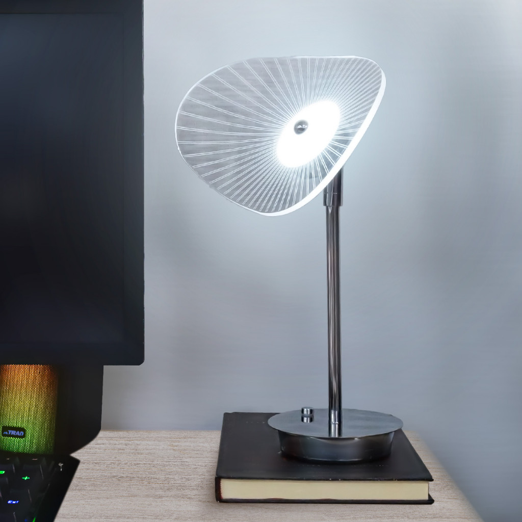Luminária Abajur de mesa Com 3 cores LED Regulável Recarregável Decoração Xtrad