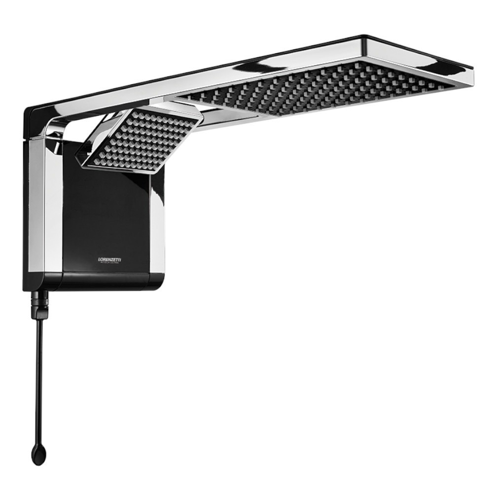 Chuveiro eletrônico 7800 watts preto cromado - Acqua Duo Ultra - Home & Living