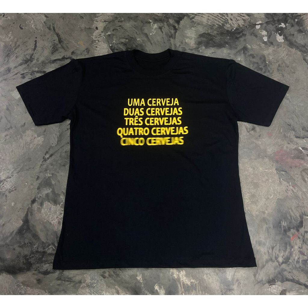 Camiseta Premium em Algodão Puro Camiseta Streetwear Cerveja Camiseta Oversized Algodão 30.1